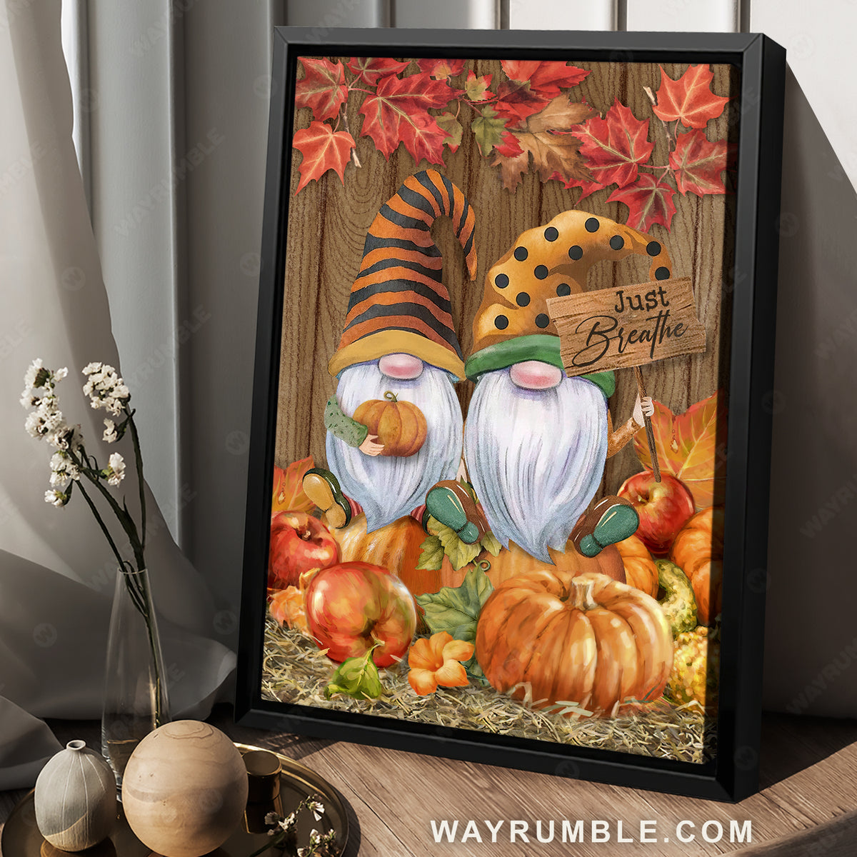 David Gnome, Halloween vibe, Pretty pumpkin, Just breathe - Jesus Portrait Canvas Prints, Home Decor Wall Art