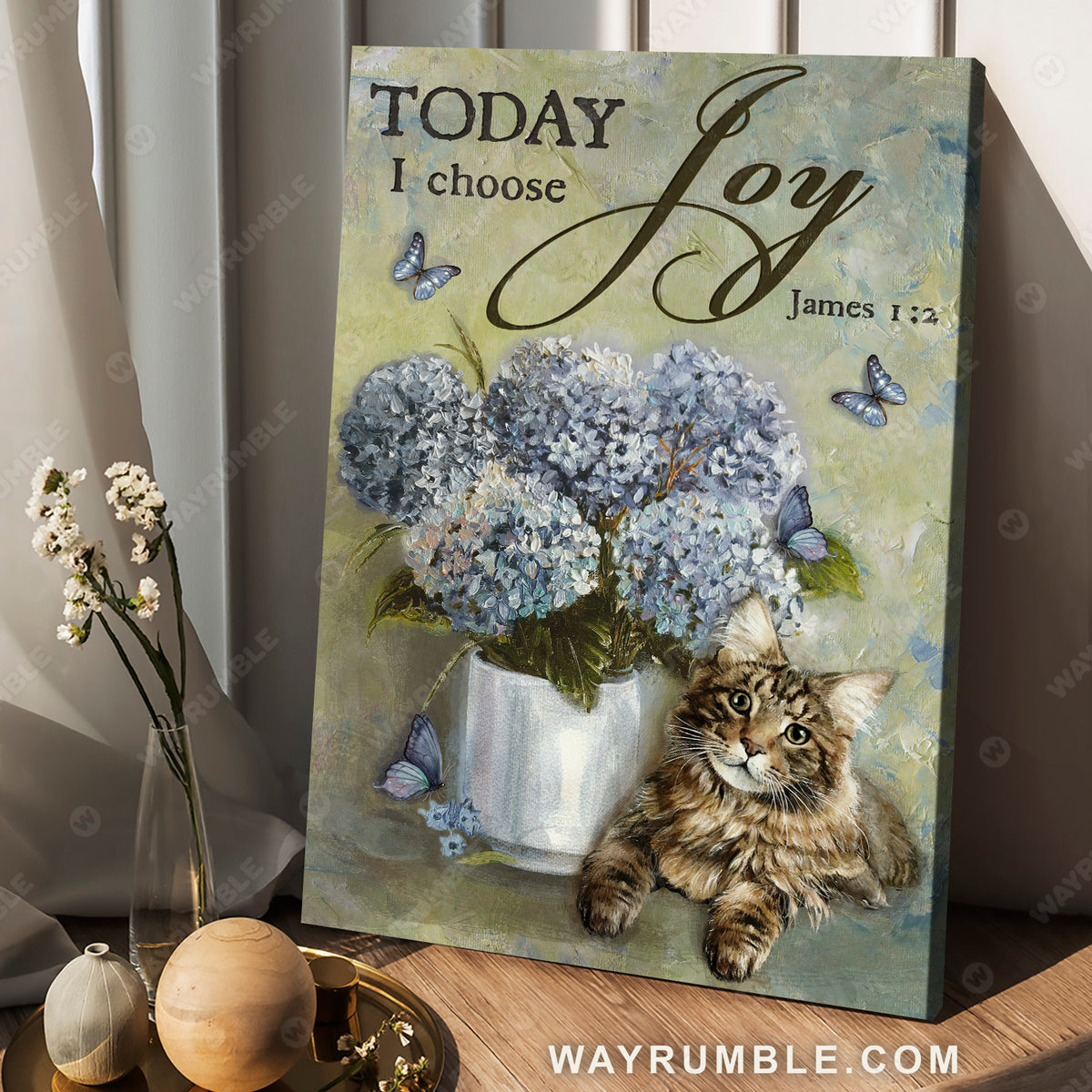 Blue hydrangea, Pretty cat, Butterfly drawing, Today I choose joy - Jesus Portrait Canvas Prints, Christian Wall Art
