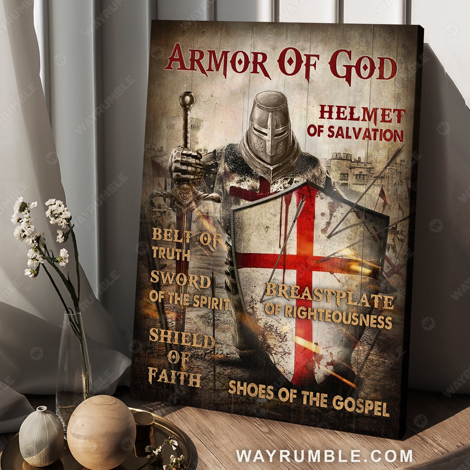 Warrior painting, Red cross, Jesus drawing, Armor of God - Jesus Portrait Canvas Prints, Christian Wall Art