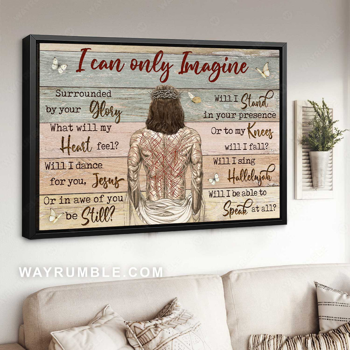 The passion of the Christ, Crown of thorn, I can only imagine - Jesus Landscape Canvas Prints, Home Decor Wall Art