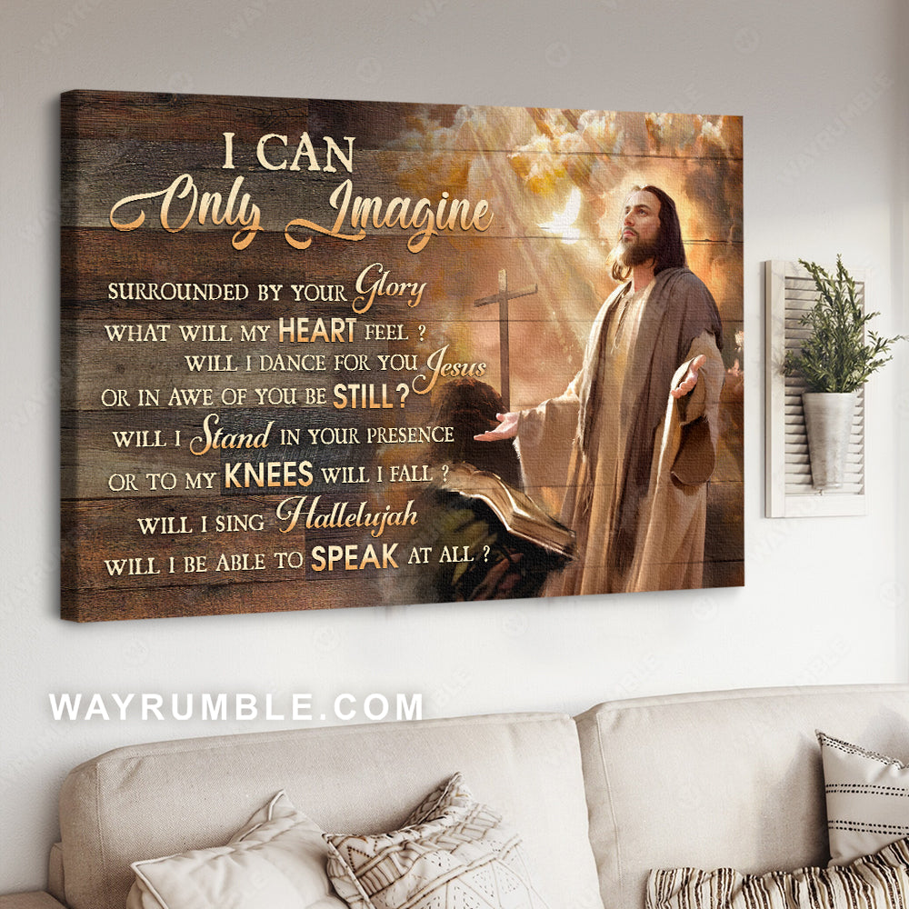 Pray for healing, Antique bible, Cross, I can only imagine - Jesus Landscape Canvas Prints, Christian Wall Art