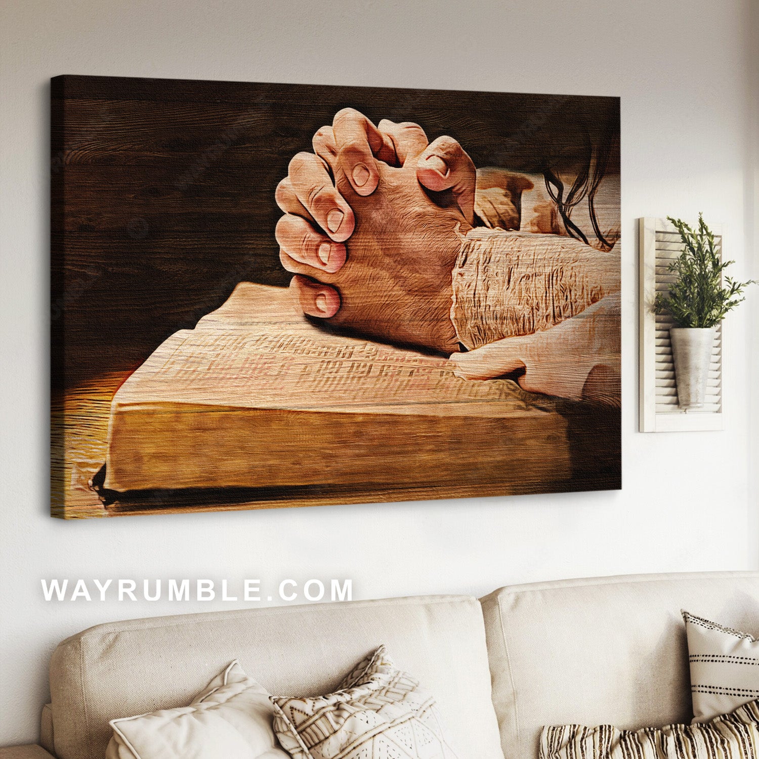 Beautiful bible painting, Watercolor Jesus hand, Pray for healing - Jesus Landscape Canvas Prints, Home Decor Wall Art