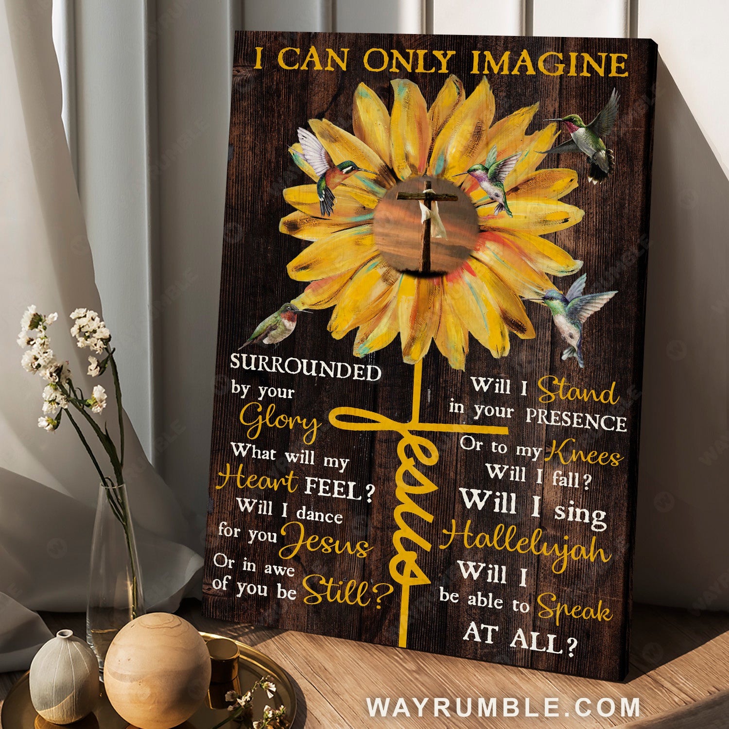 Watercolor sunflower, Hummingbird drawing, Cross, I can only imagine - Jesus Portrait Canvas Prints, Christian Wall Art