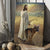 Walking with Jesus, Rice field, German shepherd dog, Sunny day - Jesus Portrait Canvas Prints, Christian Wall Art