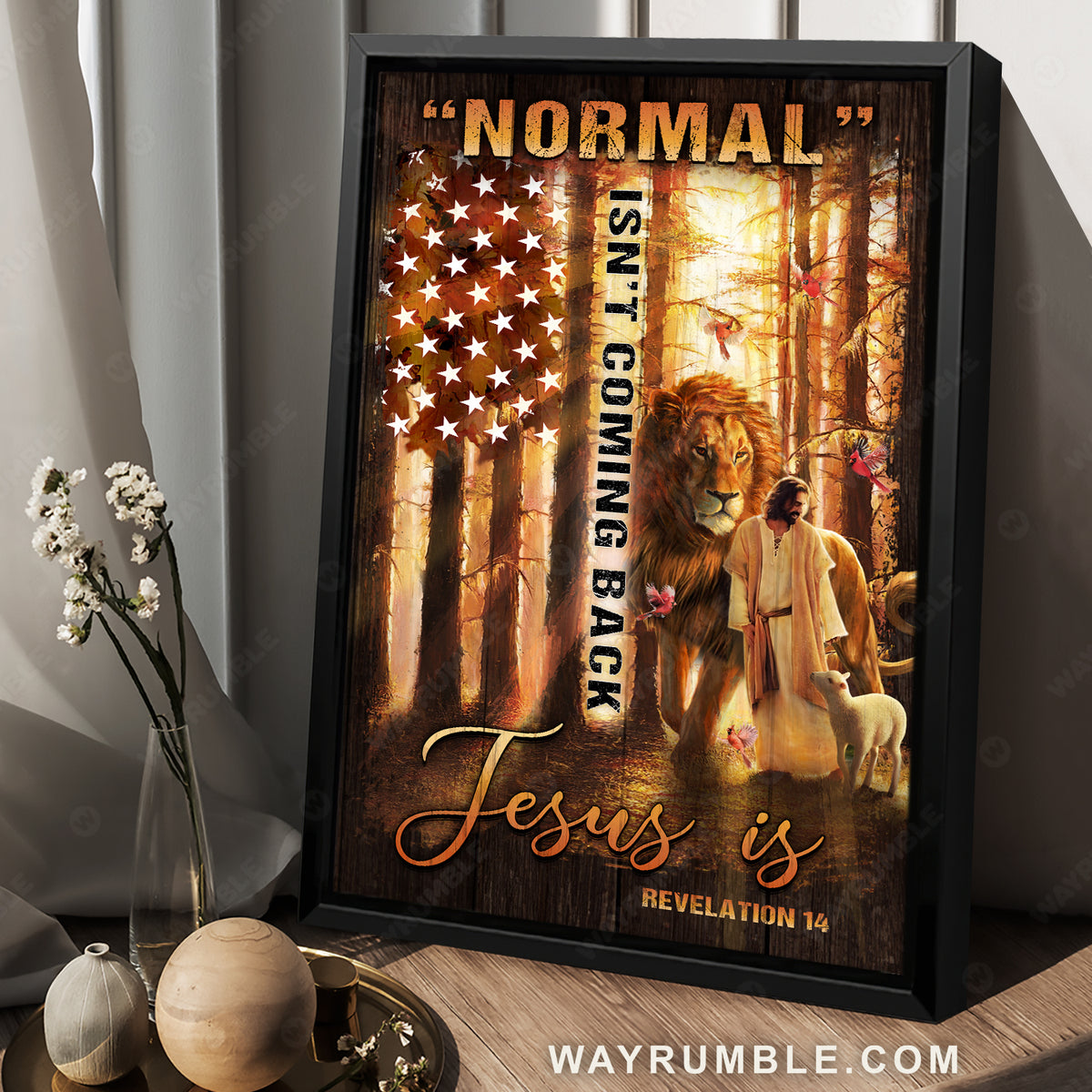 Amazing forest, Animal of God, Normal isn&#39;t coming back Jesus is - Jesus Portrait Canvas Prints, Christian Wall Art