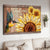 Beautiful hummingbird, Big sunflower, God says you are unique - Jesus Landscape Canvas Prints, Christian Wall Art