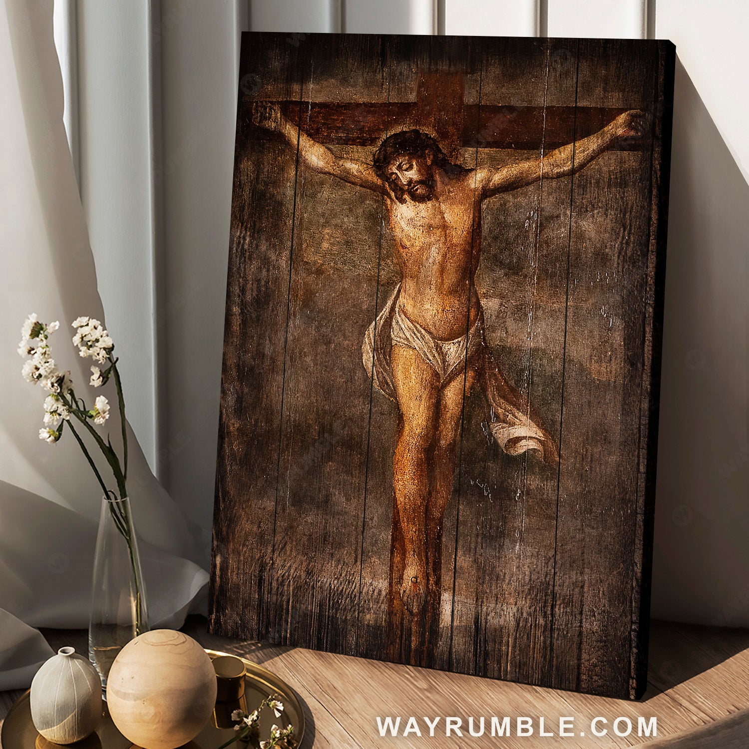 Jesus on the cross, The passion of Jesus, The life of Jesus, Stunning drawing - Jesus Portrait Canvas Prints, Home Decor Wall Art