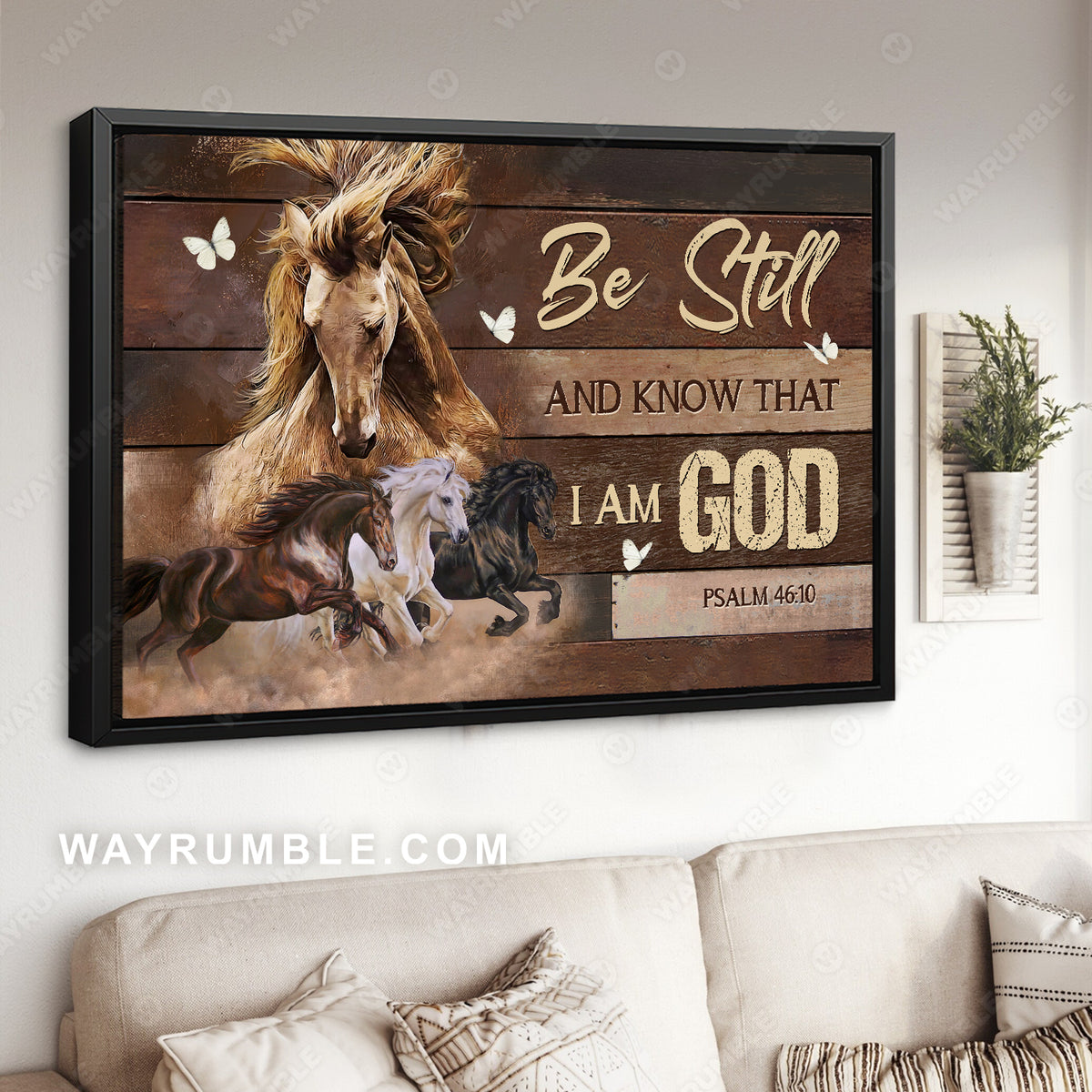 Little horse, Quarter horse, Stunning artwork, Be still and know that I am God - Jesus Landscape Canvas Prints, Home Decor Wall Art