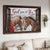 Brown horse, Xmas painting, Red cardinal, God gave me you - Jesus Landscape Canvas Prints, Home Decor Wall Art