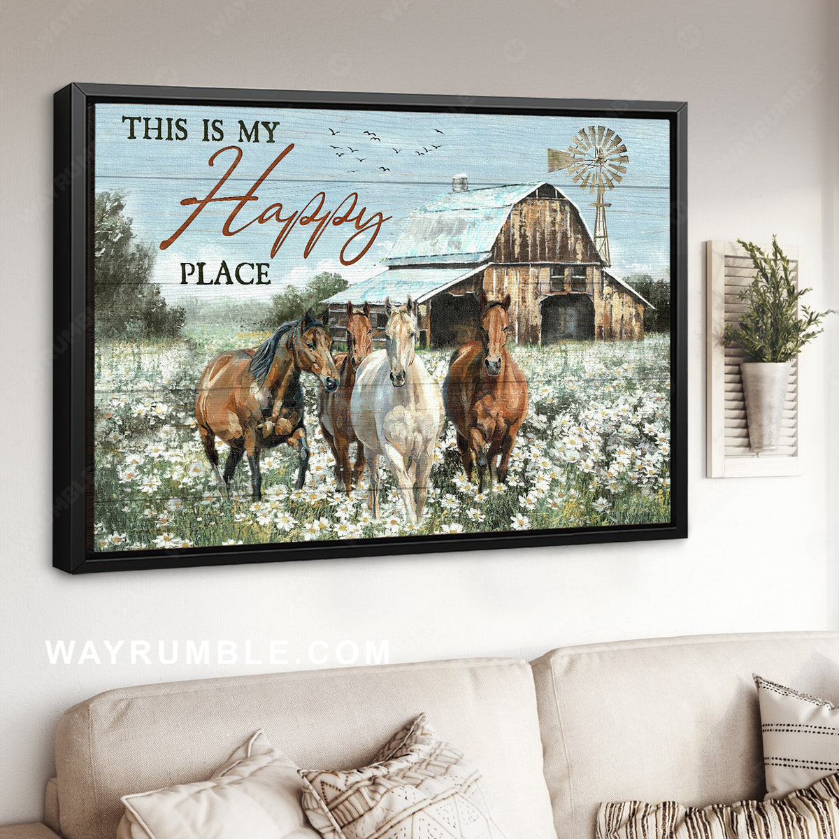 Stunning daisy field, Quarter horses, Old house, This is my happy place - Jesus Landscape Canvas Prints, Home Decor Wall Art