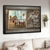 Dairy cow, Blue sky, Vintage window, Old farm, Be joyful, Pray always, Give thanks - Jesus Landscape Canvas Prints, Christian Wall Art