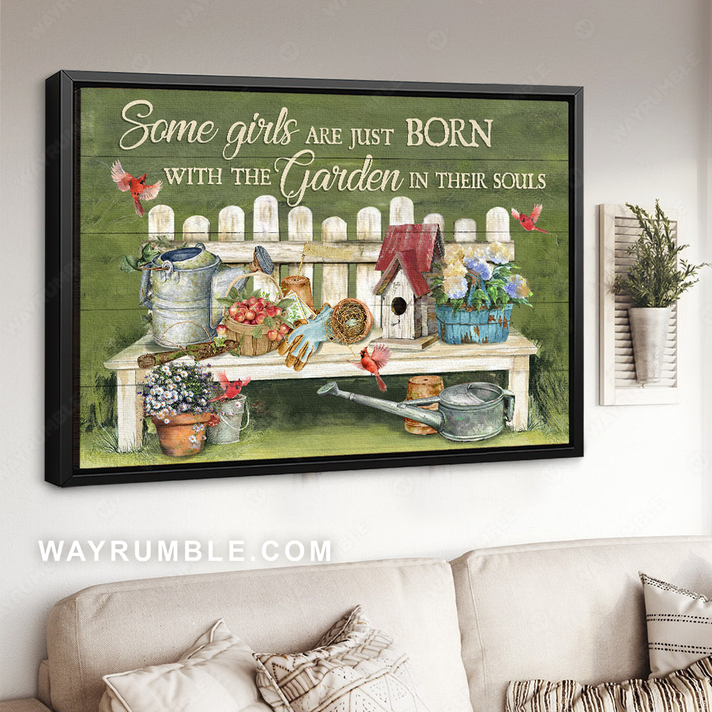 Pretty garden, Flower drawing, Some girls are just born with the garden - Jesus Landscape Canvas Prints, Christian Wall Art