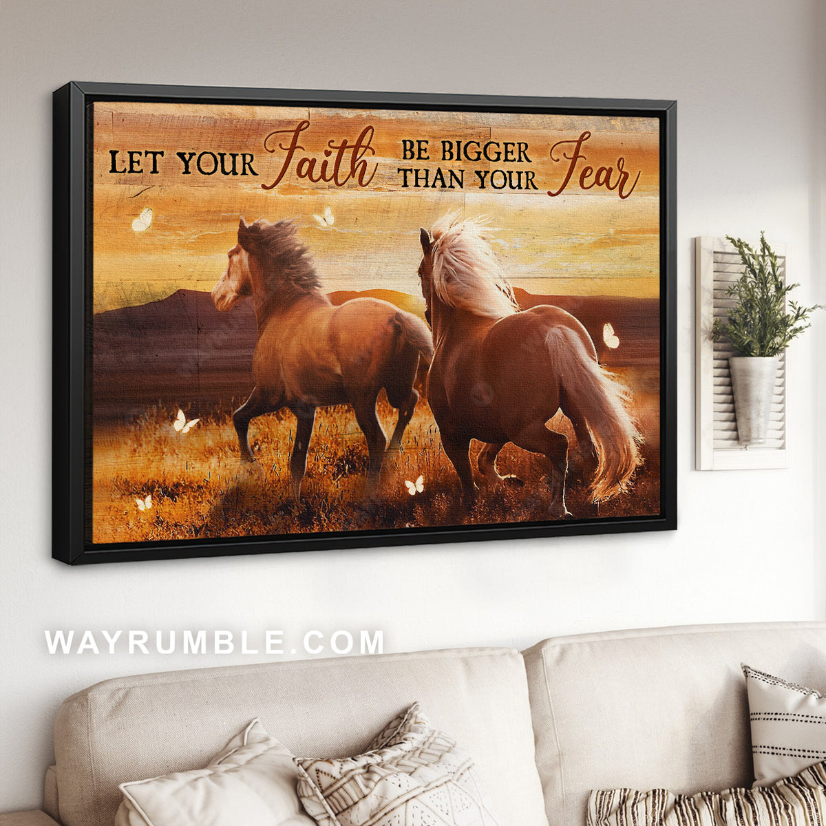 Pretty horse painting, Amazing rice field, Let your faith be bigger than your fear - Jesus Landscape Canvas Prints, Home Decor Wall Art