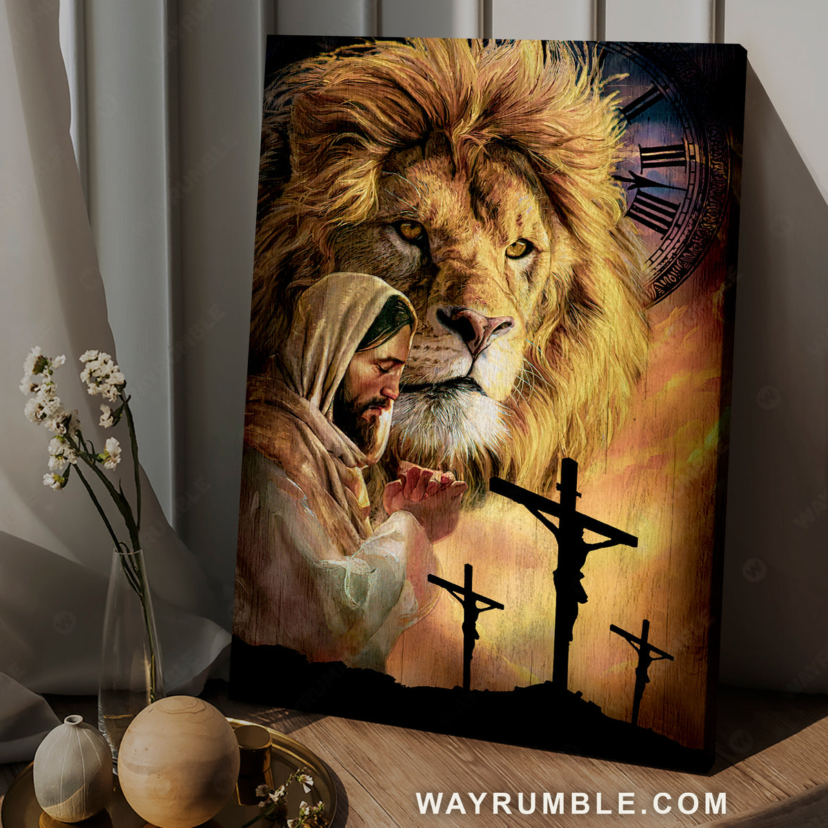 Jesus painting, Pray for healing, Big face lion, Jesus on the cross - Jesus Portrait Canvas Prints, Christian Wall Art