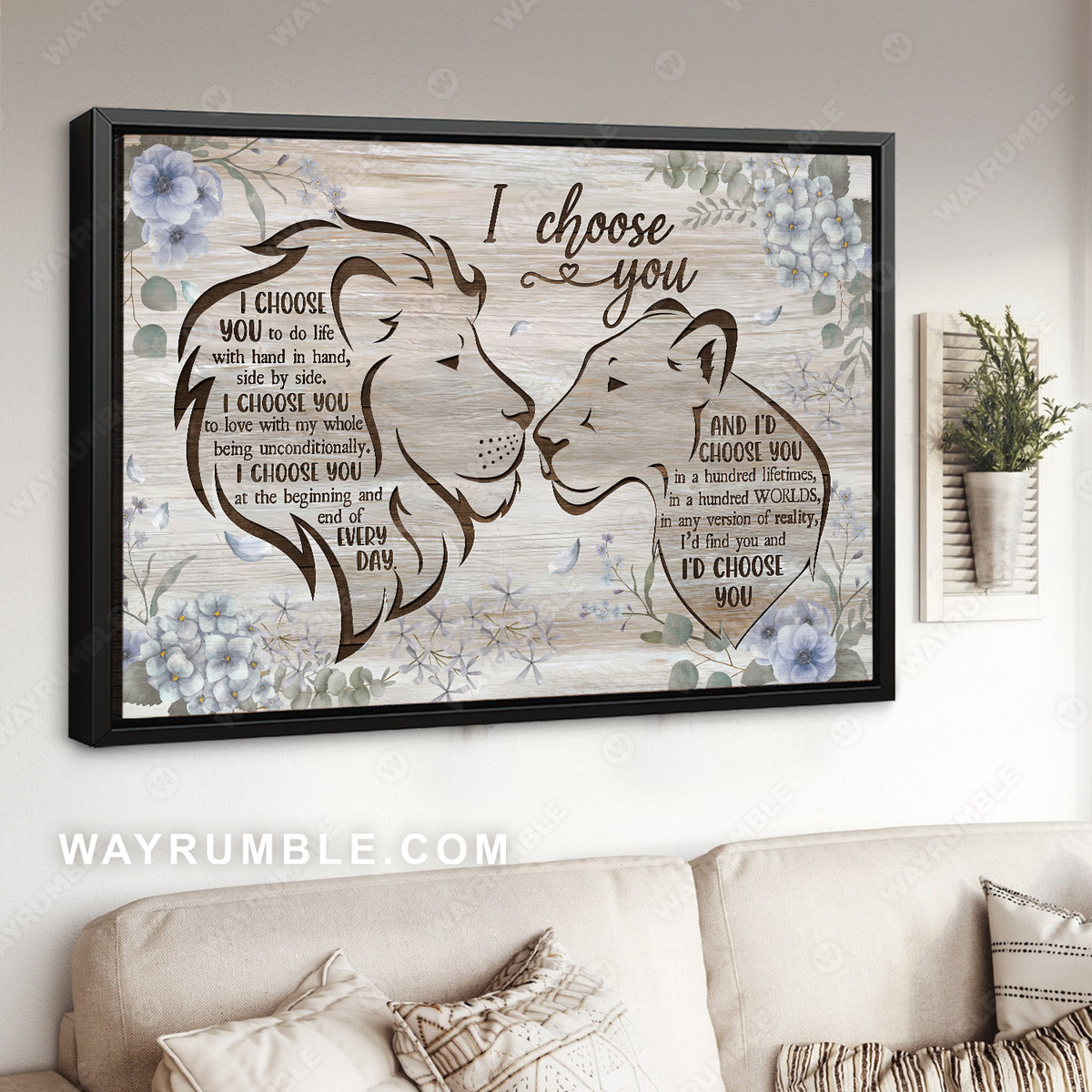 Wooden lion, Animal drawing, I choose you - Jesus Landscape Canvas Prints, Home Decor Wall Art