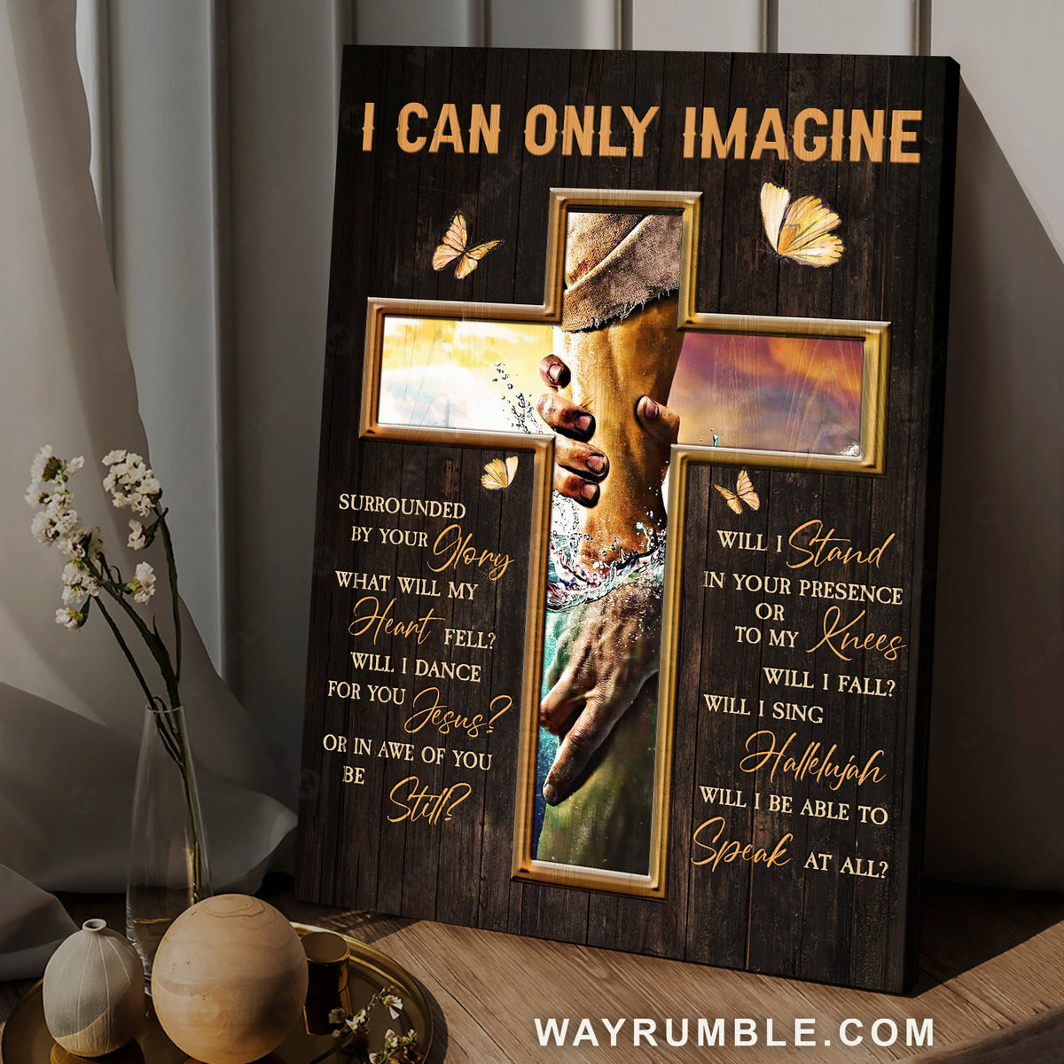 Jesus save my life, Beautiful cross, Yellow butterfly, I can only imagine - Jesus Portrait Canvas Prints, Home Decor Wall Art