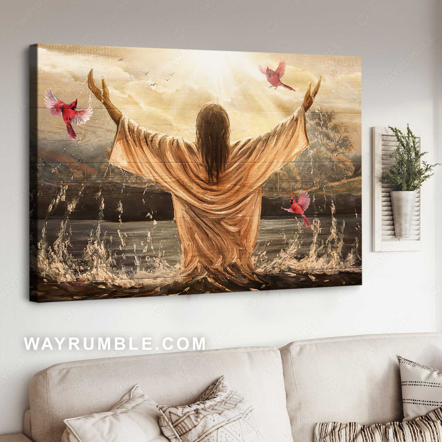 Jesus artwork, Jesus walk on water, Amazing cardinal - Jesus Landscape Canvas Prints, Christian Wall Art