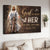 Walking with Jesus, Warrior drawing, Dove, God is with her - Jesus Landscape Canvas Prints, Christian Wall Art