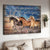 Blue sky, Running horses, Beautiful ocean, Live like someone - Jesus Landscape Canvas Prints, Home Decor Wall Art