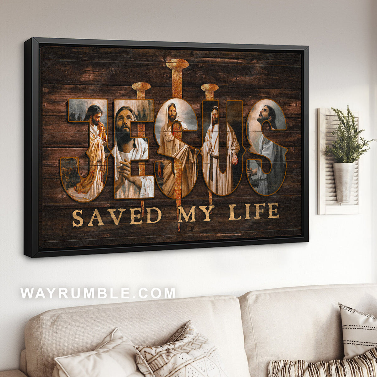 Beautiful Jesus painting, Home Decoration, Life of Jesus, Jesus saved my life - Jesus Landscape Canvas Prints, Home Decor Wall Art