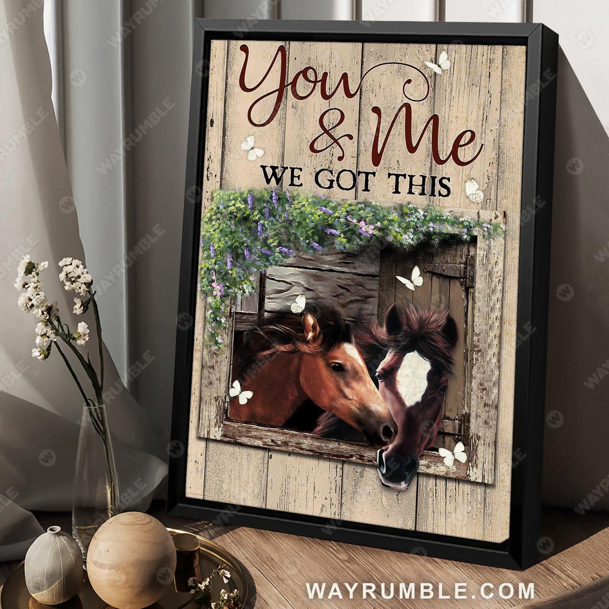 Dream horses, Purple flower, Butterfly, You and me, We got this - Jesus Portrait Canvas Prints, Christian Wall Art