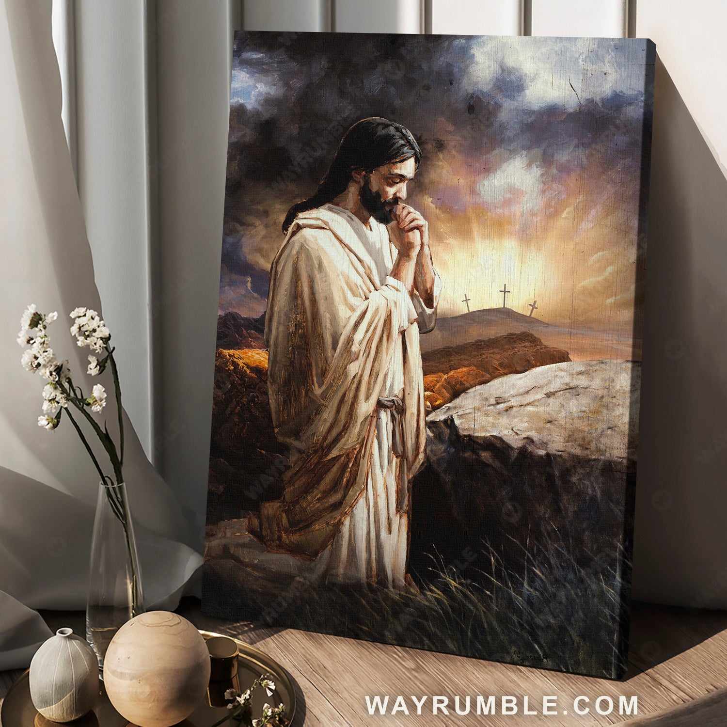 Pray painting, Pray for healing, The life of Jesus, Stunning sky - Jesus Portrait Canvas Prints, Home Decor Wall Art