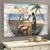 Lamb of God, beach - Jesus and lambs on the peaceful beach Jesus Landscape Canvas Prints, Wall Art