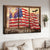 Beautiful US flag, Cross symbol, Vintage window, God bless America - Jesus Landscape Canvas Prints, Christian Wall Art
