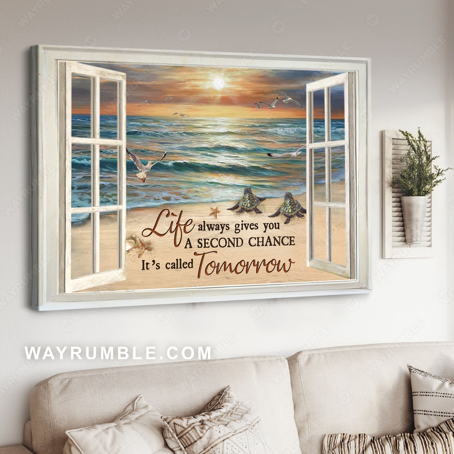 Dandelion, Flower vase, White butterfly, Be joyful in hope - Jesus Landscape Canvas Prints, Christian Wall Art