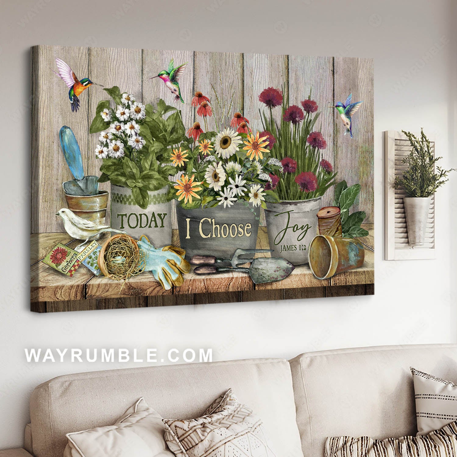 Gerbera daisy, Red coneflower, Gardening stuff, Today I choose joy - Jesus Landscape Canvas Prints, Christian Wall Art