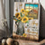 Lemon queen sunflower, Sunrise sky, Farm life, Joy comes in the morning - Jesus Portrait Canvas Prints, Christian Wall Art