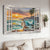 Walk with Jesus, Sunset on the beach, The beautiful sea, Window frame -Jesus Landscape Canvas Prints, Wall Art