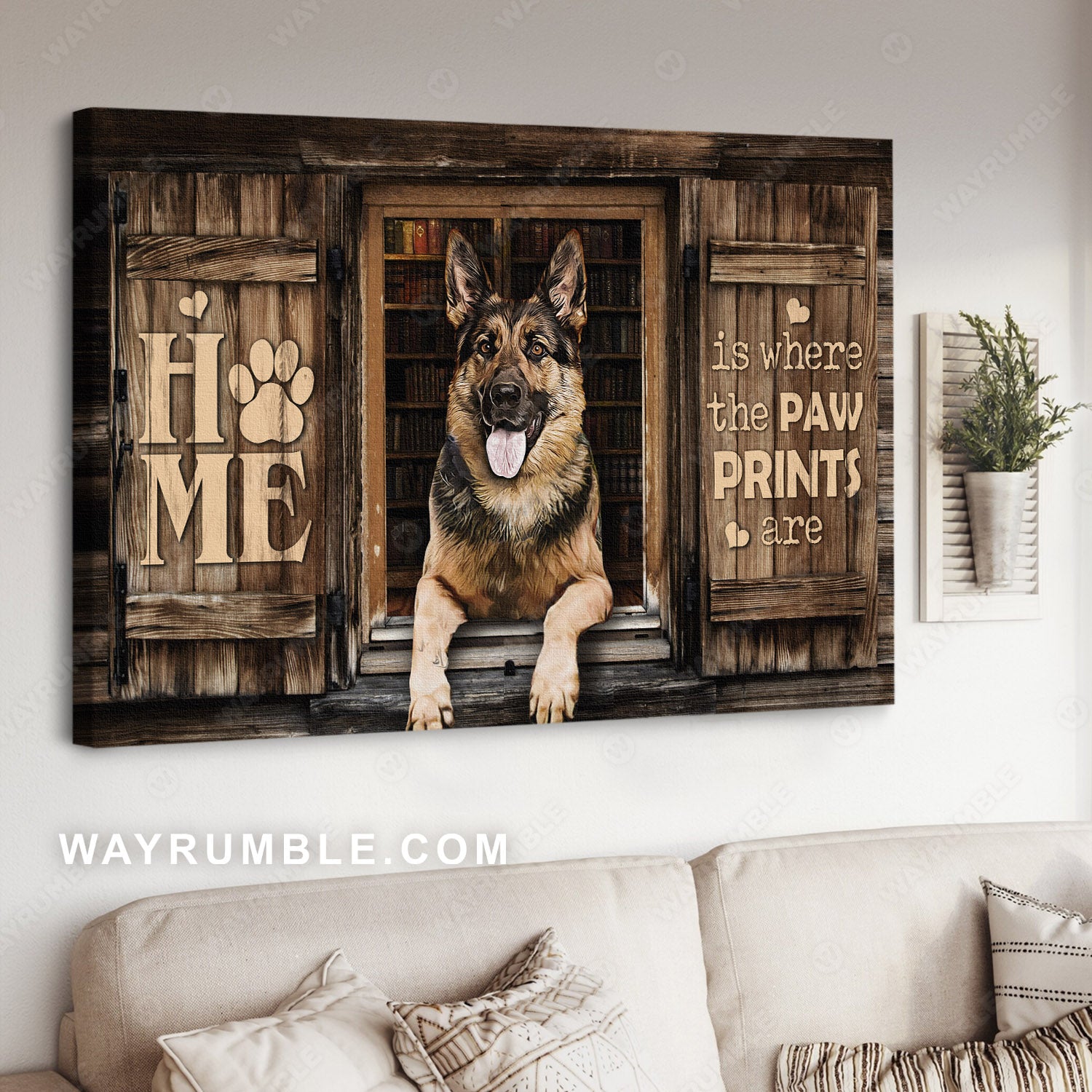 German shepherd canvas prints discount