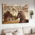 Dark brown horse, Vintage house, Live like someone left the gate open - Jesus Landscape Canvas Prints, Christian Wall Art