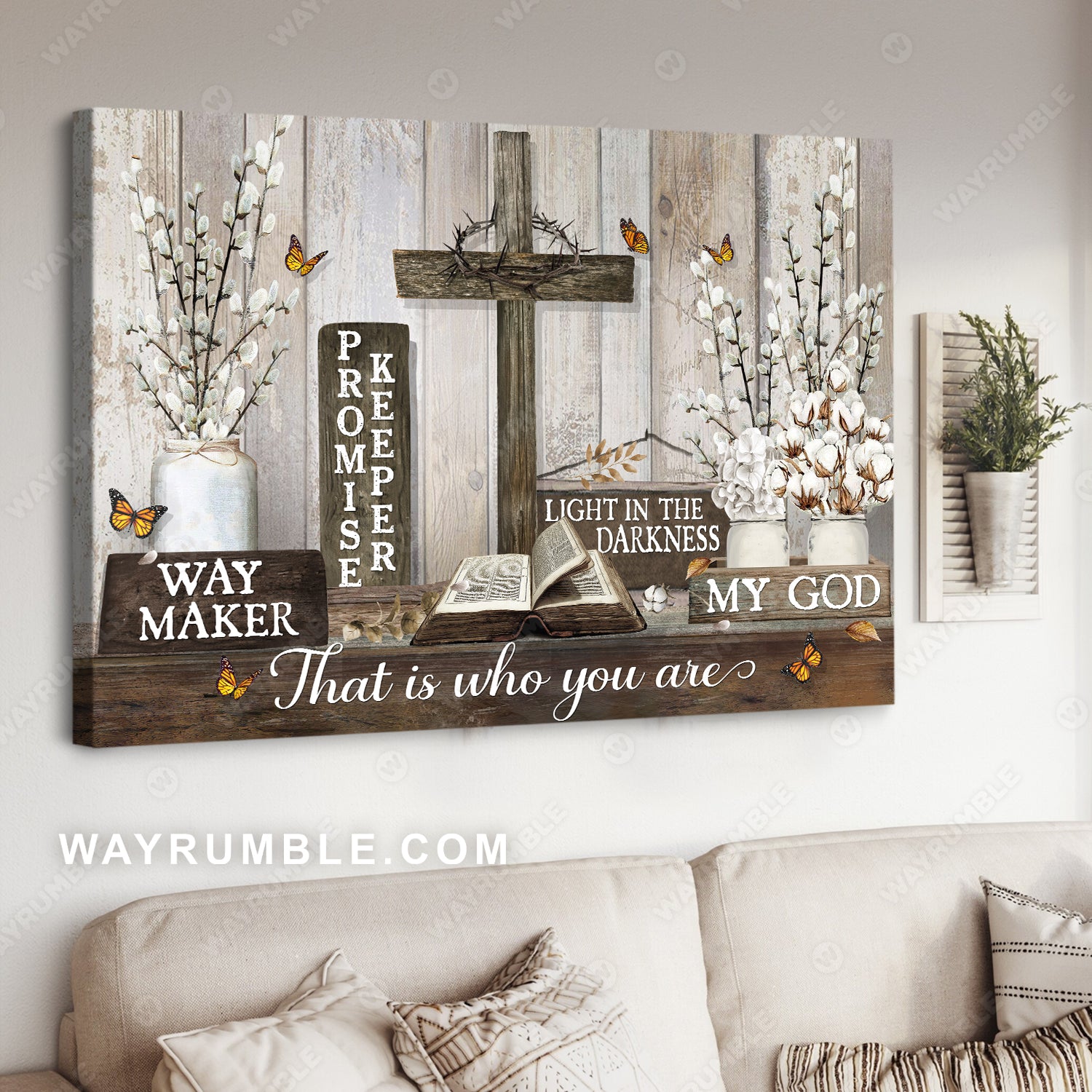The bible, Vintage painting, Pray to Jesus, Jesus is the light in the darkness - Jesus Landscape Canvas Prints, Christian Wall Art