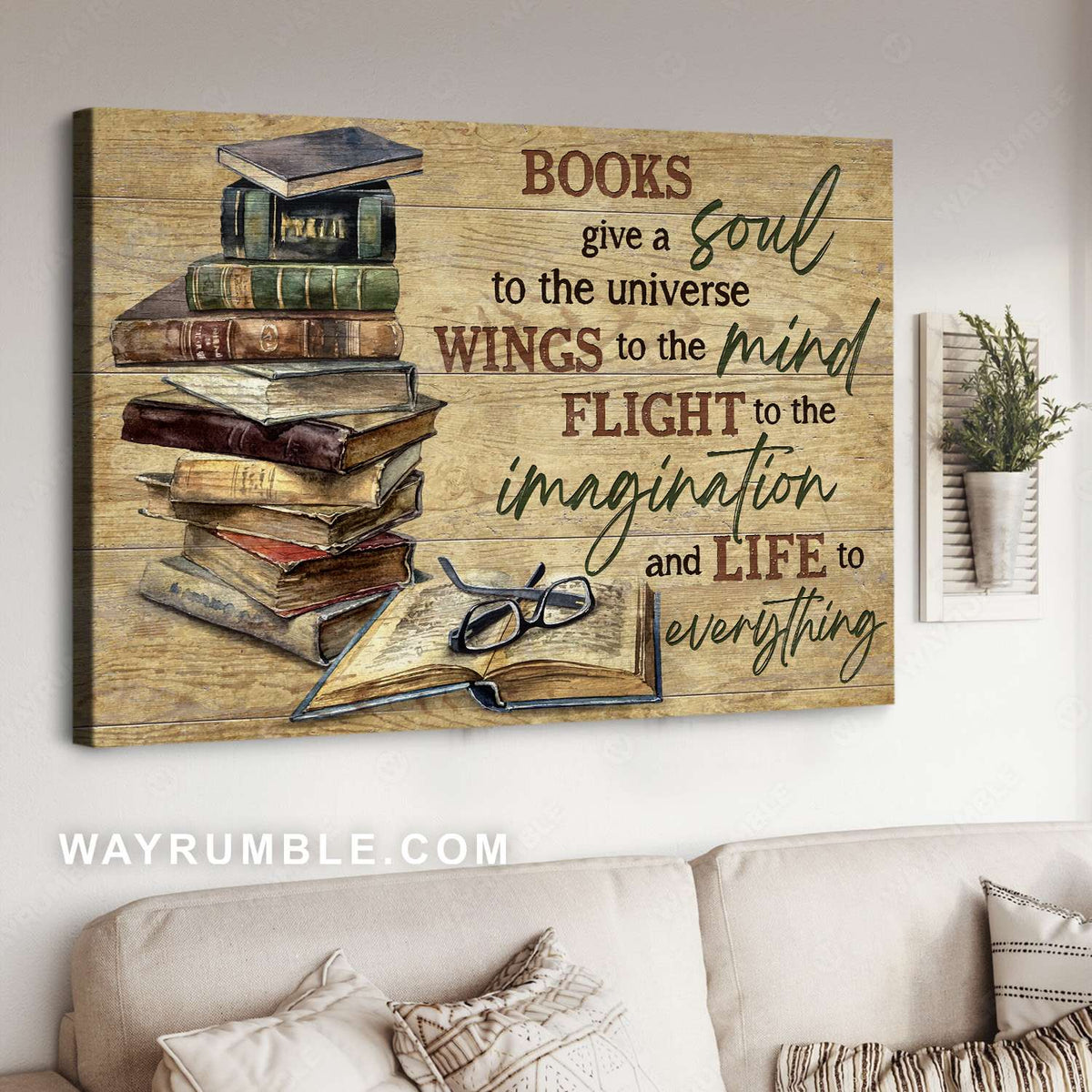 Book drawing, Sketch book, Eyeglasses, Books give a soul- Jesus Landscape Canvas Prints, Christian Wall Art