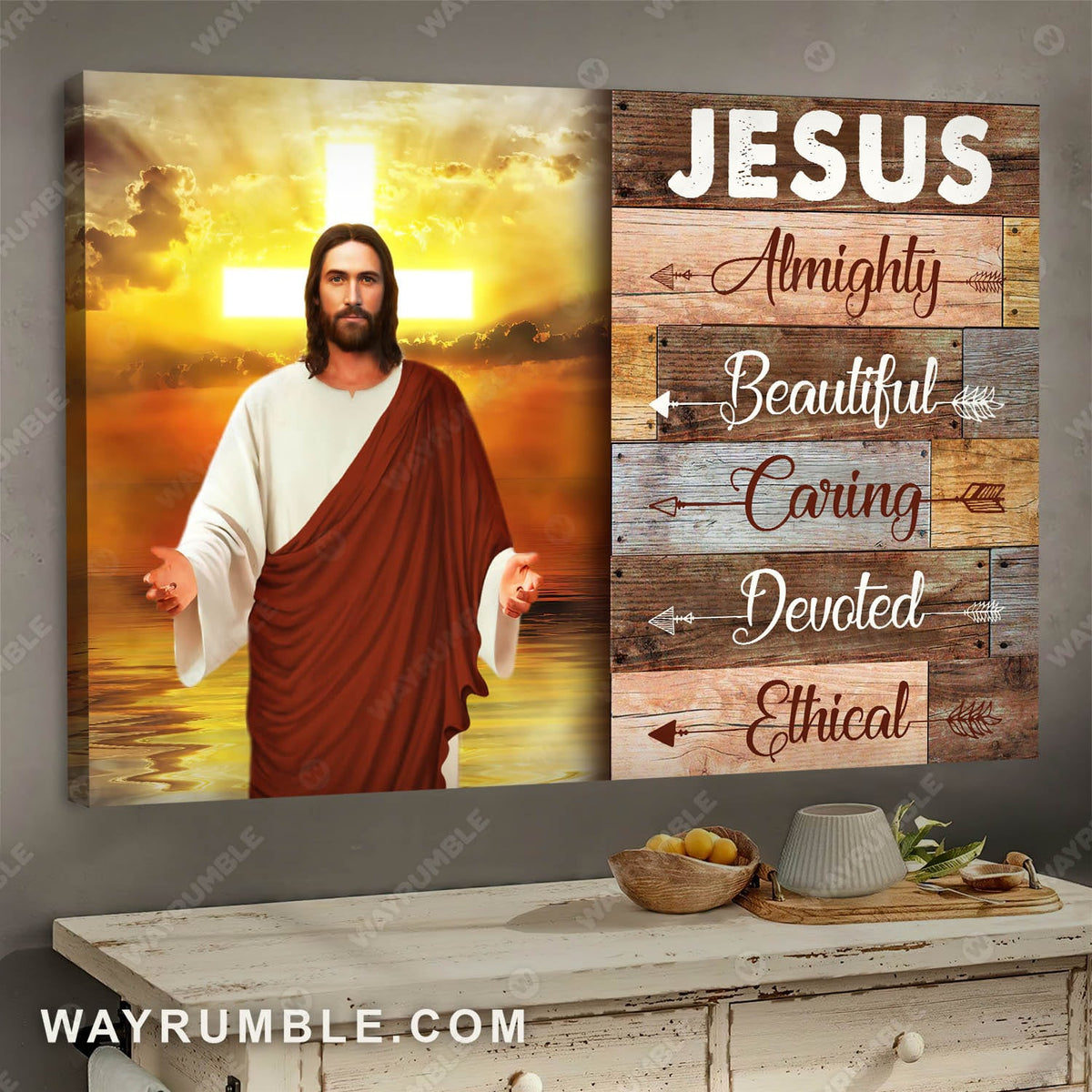 Jesus painting, Halo infinite, Jesus almighty beautiful caring - Jesus Landscape Canvas Prints, Wall Art