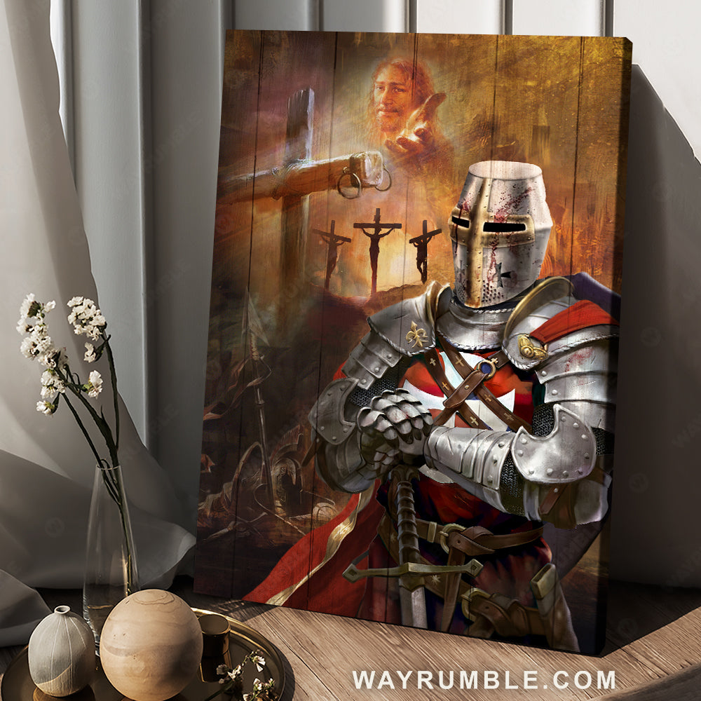 Beautiful warrior painting, Jesus on the cross, Jesus calls - Jesus Portrait Canvas Prints, Christian Wall Art