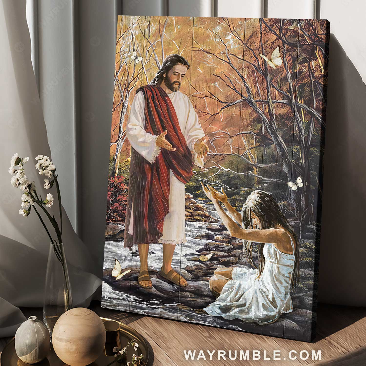 Jesus calls, Pretty girl, Amazing forest, The passion of the Christ - Jesus Portrait Canvas Prints, Home Decor Wall Art