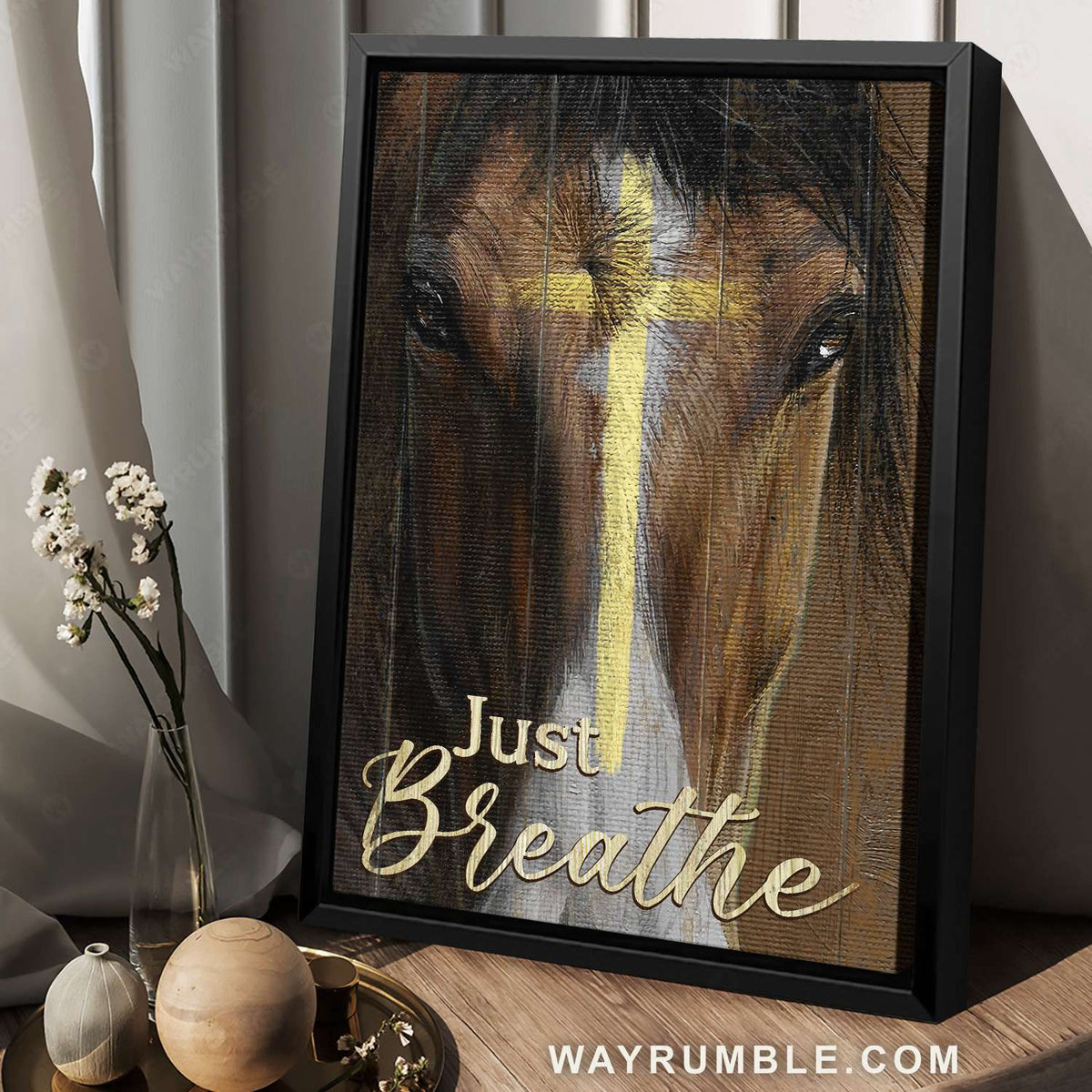 Horse face, Horse drawing, Cross painting, Just breathe - Jesus Portrait Canvas Prints, Christian Wall Art