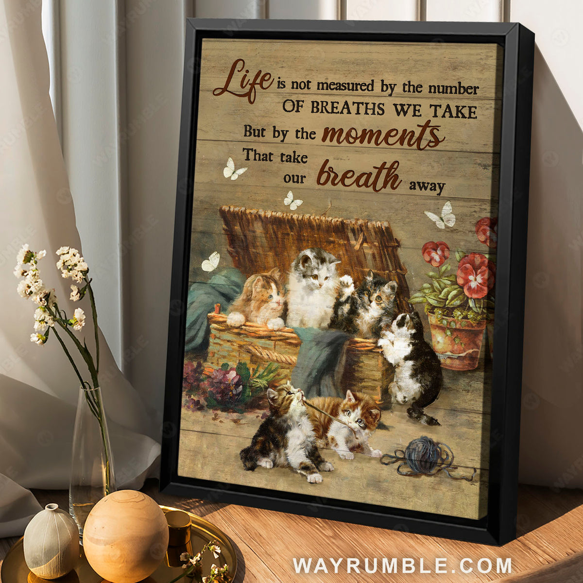 Tabby kittens, Seagrass basket, The moments take our breath away - Jesus Portrait Canvas Prints, Christian Wall Art