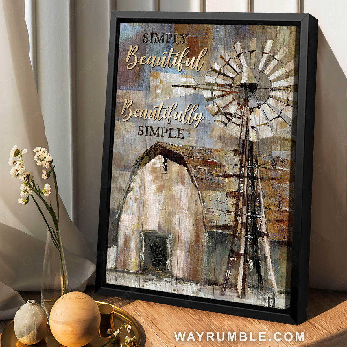 Old windmill, Storage house, Farm life, Simply beautiful - Jesus Portrait Canvas Prints, Christian Wall Art