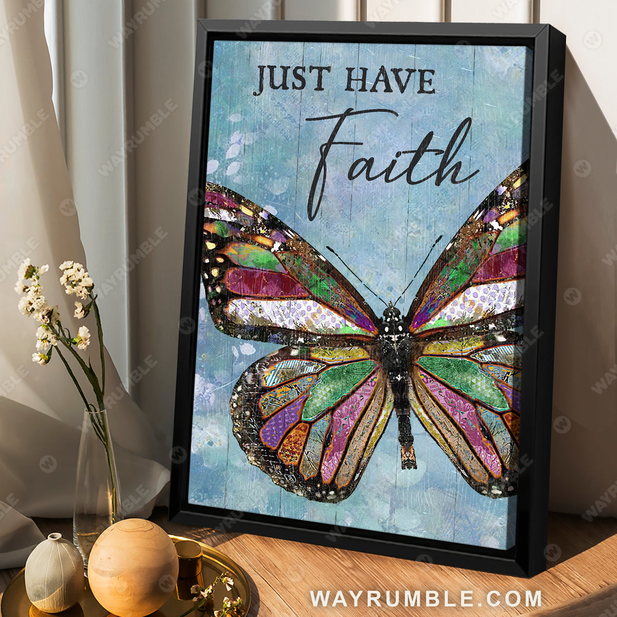 Butterfly drawing, Colorful butterfly, Just have faith - Jesus Portrait Canvas Prints, Christian Wall Art