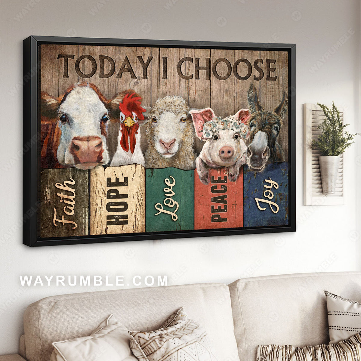 Animal farm, Cute animal picture, Today I choose - Jesus Landscape Canvas Prints, Christian Wall Art