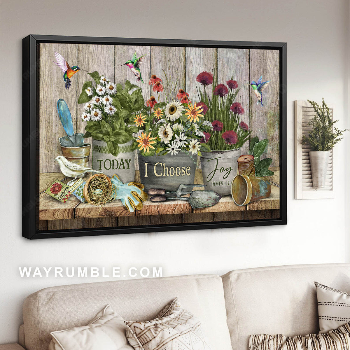 Gerbera daisy, Red coneflower, Gardening stuff, Today I choose joy - Jesus Landscape Canvas Prints, Christian Wall Art