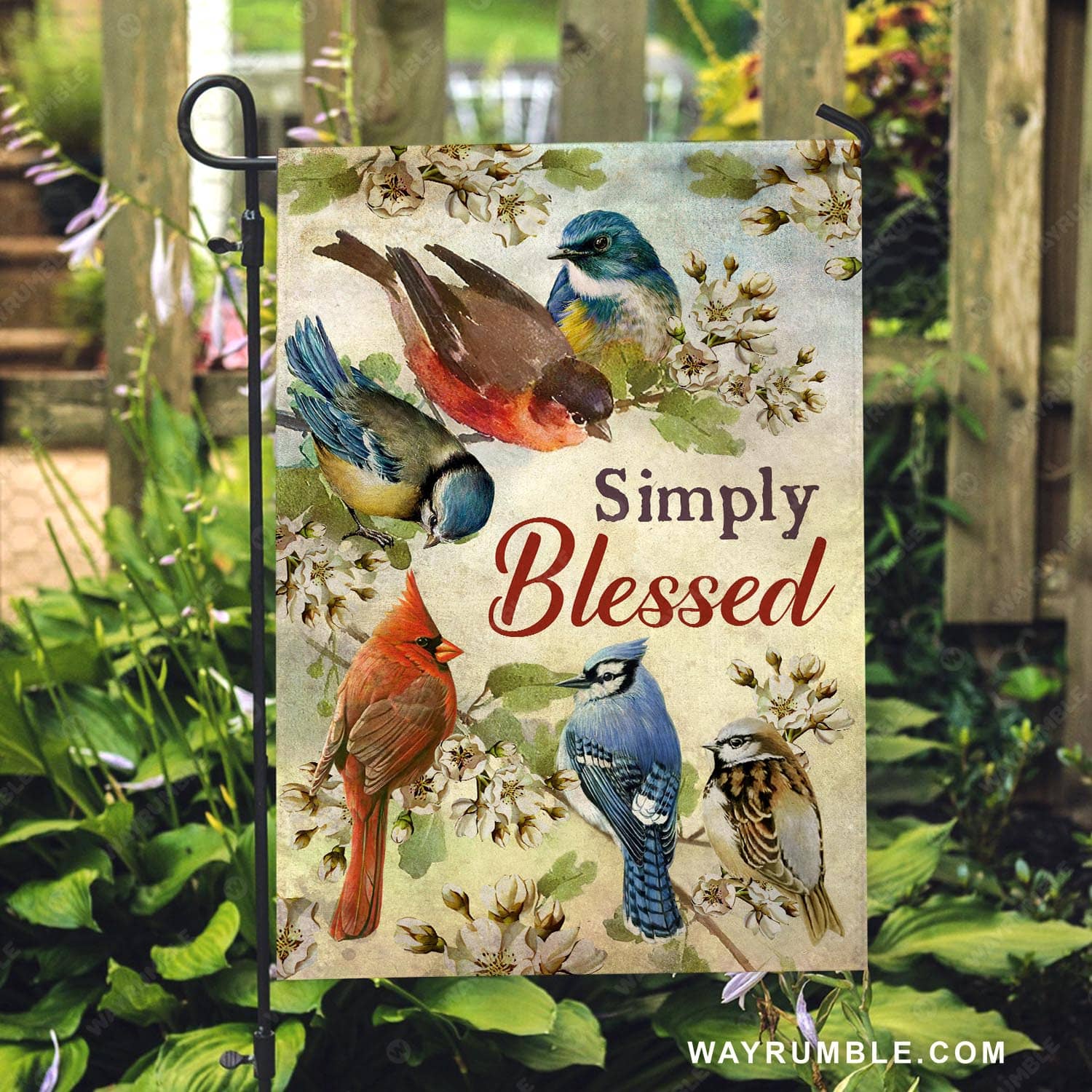 Colorful birds, Birds painting, Peach blossoms, Simply blessed - Jesus Flag