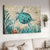 Sea turtle, Seaweed, Ocean world, Map background - Jesus Landscape Canvas Prints, Christian Wall Art
