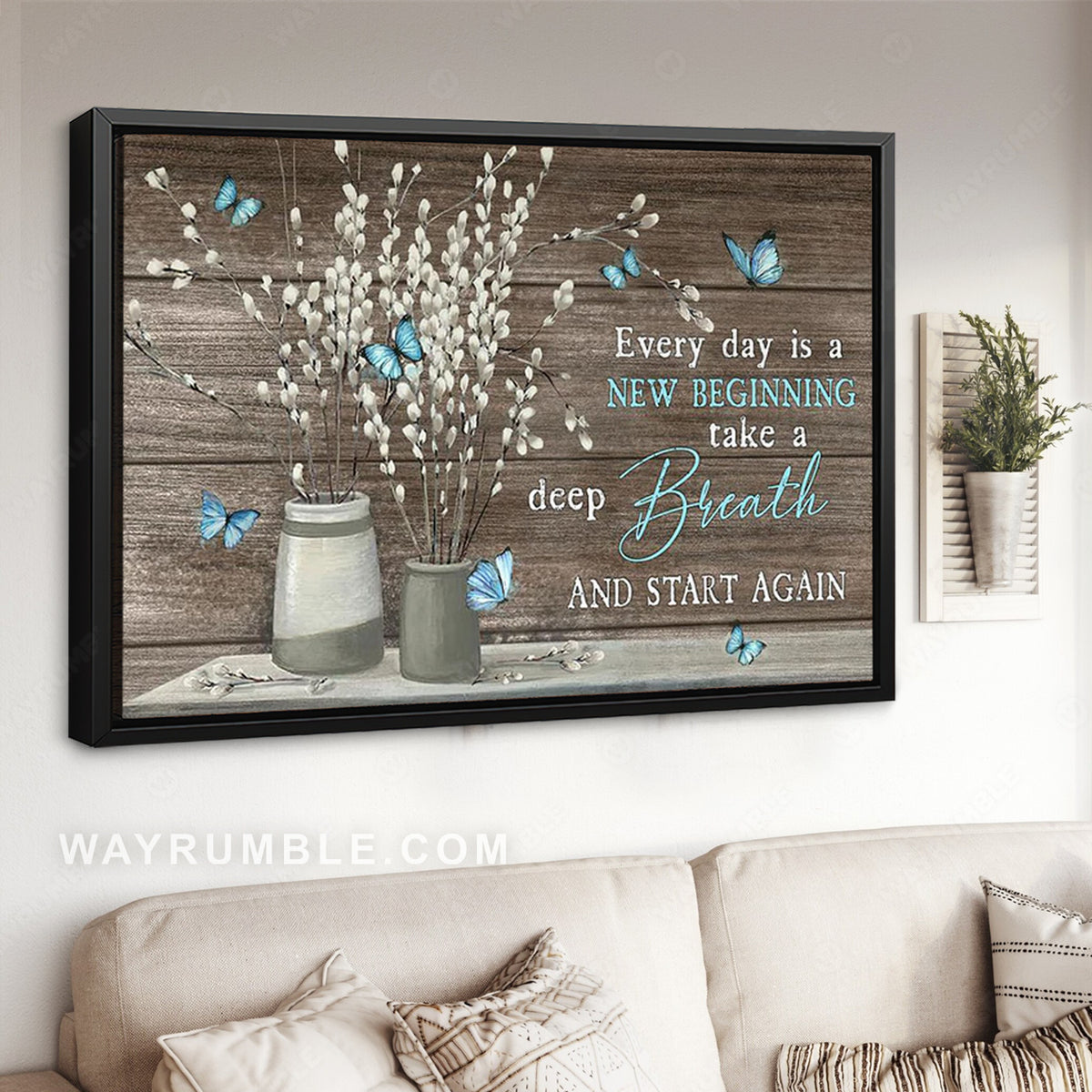 Every day is a new beginning - Jesus Landscape Canvas Prints, Wall Art