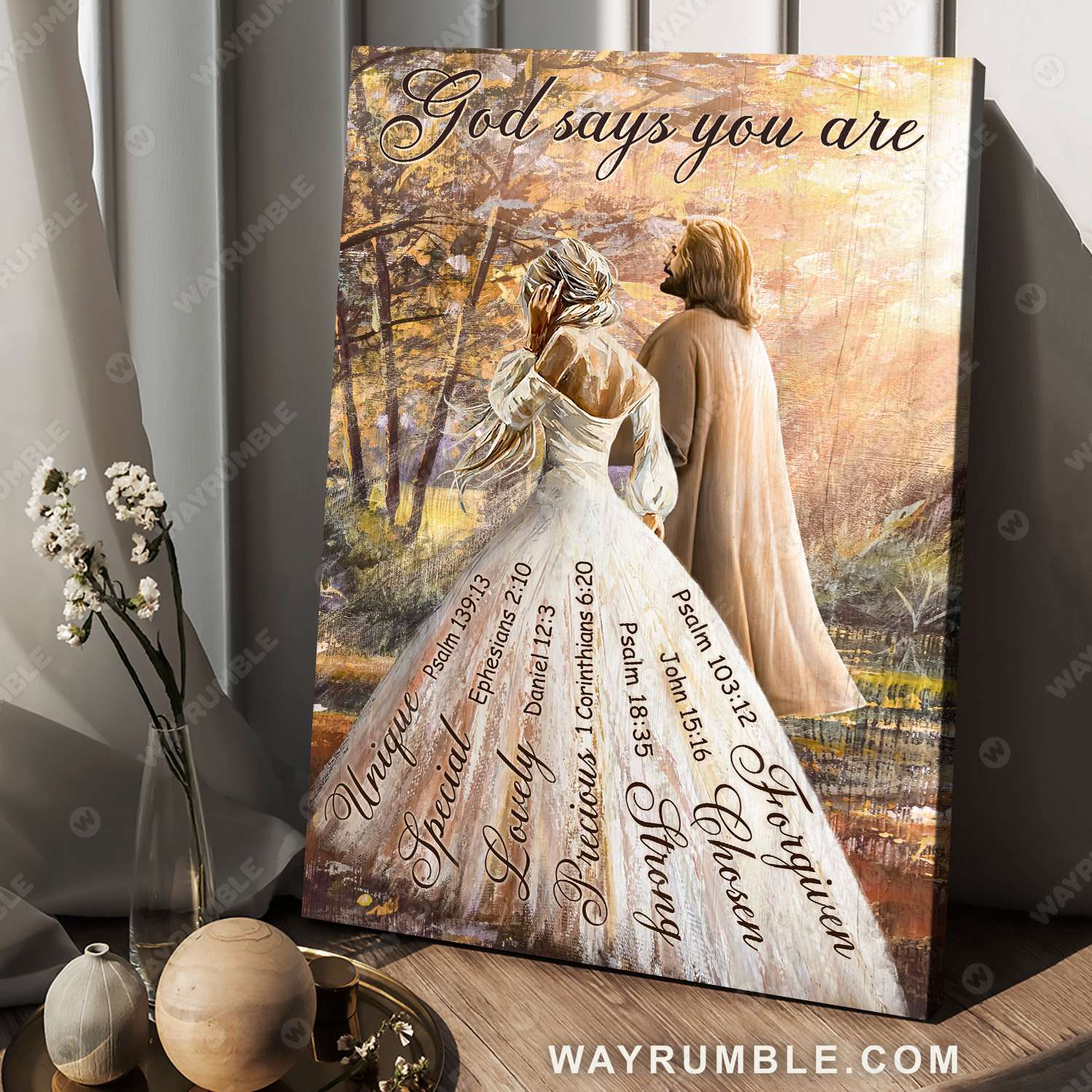 Jesus painting, Beautiful girl, Walking with Jesus, God says you are - Jesus Portrait Canvas Prints, Christian Wall Art