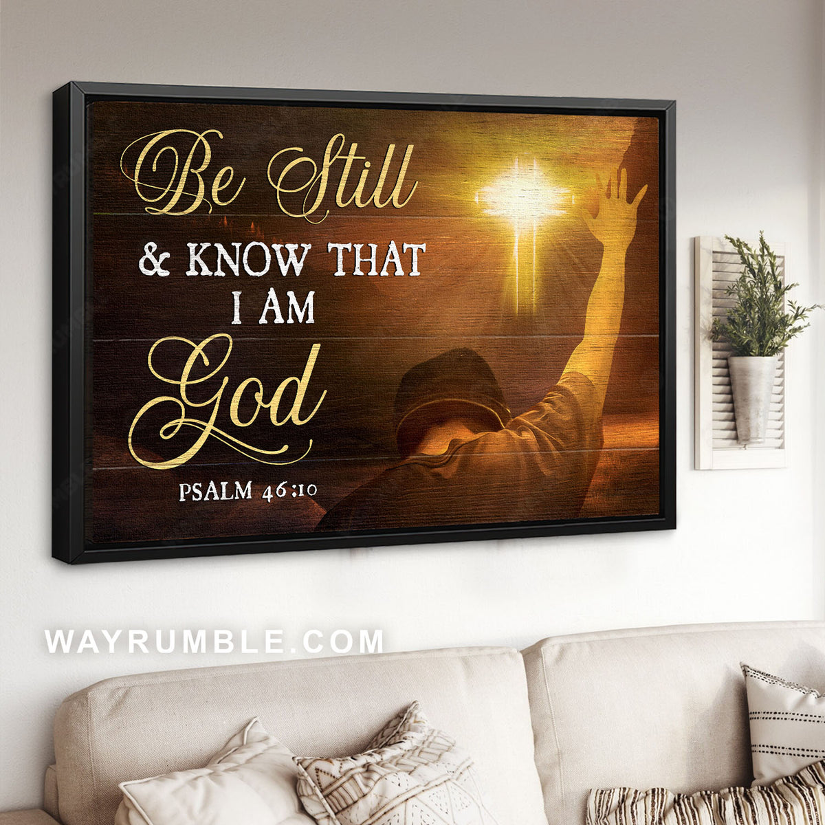 Jesus help me, Cross light, Be still and know I am God - Jesus Landscape Canvas Prints, Christian Wall Art